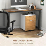 HOMCOM 2 Drawer Filing Cabinet with Adjustable Hanging Bars for A4 and Letter by HOMCOM