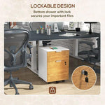 HOMCOM 2 Drawer Filing Cabinet with Adjustable Hanging Bars for A4 and Letter by HOMCOM