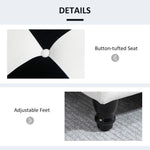 114 x 47 x 47cm Velvet Storage Ottoman, HomcomButton-tufted Footstool Box - Footstool from HOMCOM