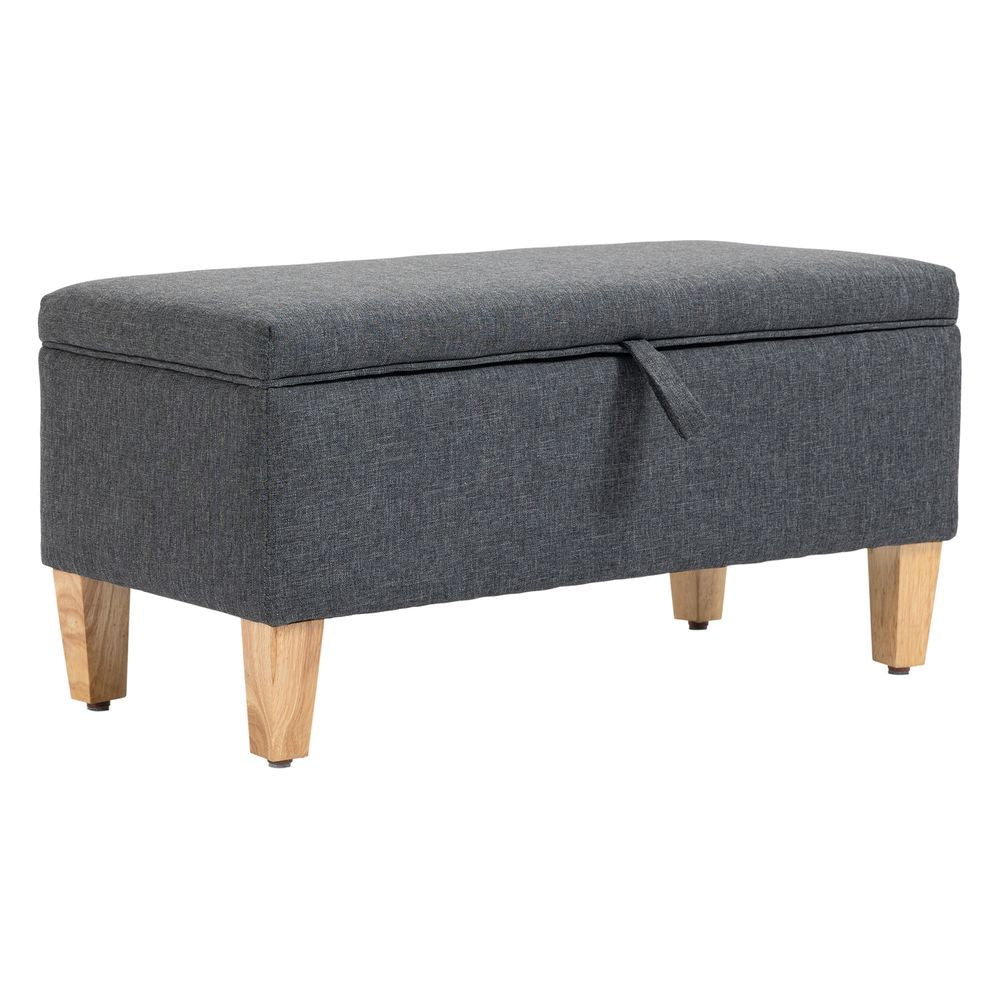 Linen Storage Ottoman Footstool for Toy Box, Bed End, Shoe Bench, Seating - Footstool from HOMCOM
