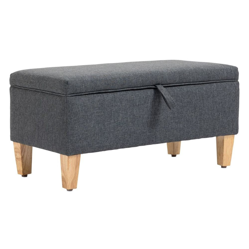 Linen Storage Ottoman Footstool for Toy Box, Bed End, Shoe Bench, Seating - Footstool from HOMCOM