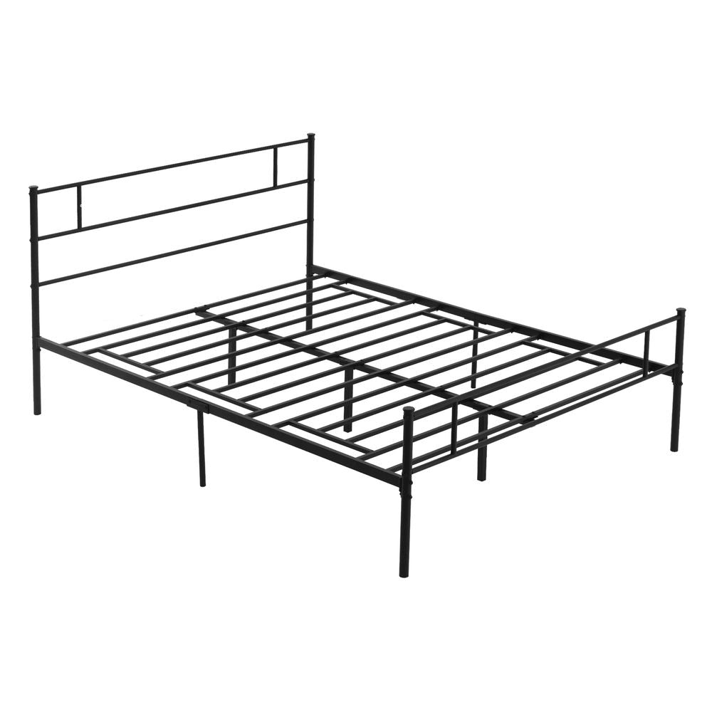 King Metal Bed Frame w/ Headboard and Footboard - King Size from HOMCOM