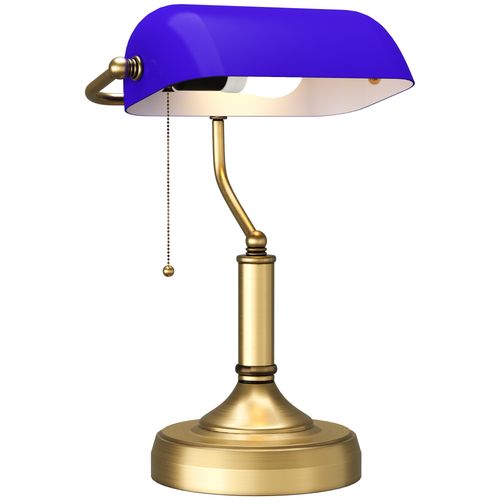 HOMCOM Banker's Table Lamp w/ Antique Bronze Tone Base - Lamp from HOMCOM