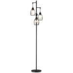 170cm Industrial 3-Light Floor Lamp, Dimmable Black Homcom - Lamp from HOMCOM