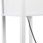 4-Tier Floor Lamp, Floor Light with Storage Shelf, White 3-Tier - Lamp from HOMCOM