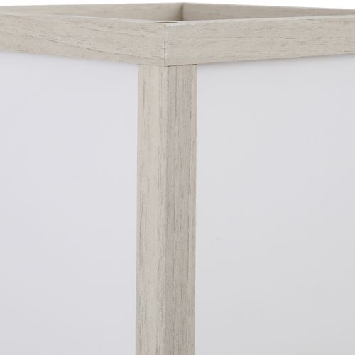 4-Tier Floor Lamp, Floor Light with Storage Shelf White and Oak 3-Tier - Lamp from HOMCOM