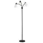 Arc Tree Floor Lamp 3 Adjustable Rotating Lights, with Steel Frame, 155cm, Black - Lamp from HOMCOM