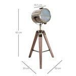 Floor Lamp, 33L-Wood/Bronze Colour by HOMCOM