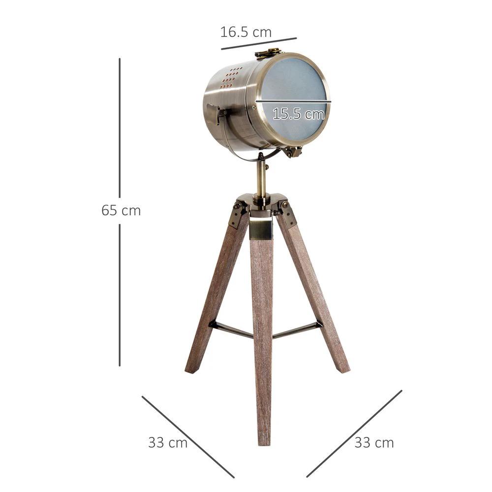 Floor Lamp, 33L-Wood/Bronze Colour by HOMCOM