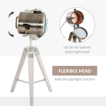 Floor Lamp, 33L-Wood/Bronze Colour by HOMCOM