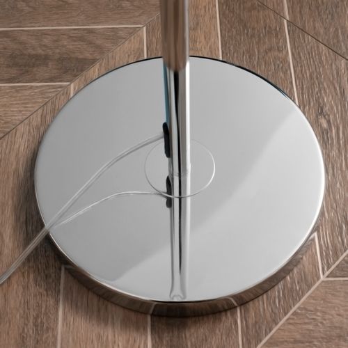 Floor Lamp with K9 Crystal Lampshade, E27 Bulb Switch Silver Lampshade - Lamp from HOMCOM