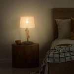 HOMCOM Hemp Rope Linen Shade Table Lamp Beige - Lamp
