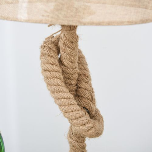 Hemp Rope Linen Shade Table Lamp Beige - Lamp from HOMCOM