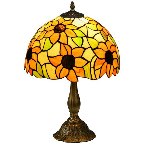 HOMCOM Antique Table Lamp, for Bedroom Bedside, Bulb not Included, Sunflower - Lamp from HOMCOM
