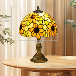 HOMCOM Antique Table Lamp, for Bedroom Bedside, Bulb not Included, Sunflower by HOMCOM