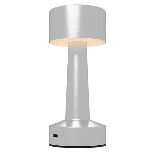 HOMCOM HOMCOM LED Cordless Table Lamp with Battery Operated for Bedroom, Silver - Lamp