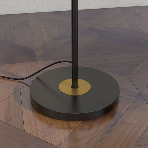 HOMCOM Modern Floor Lamp with Glass Global Shade, 3 Light, for Living Room - Lamp from HOMCOM