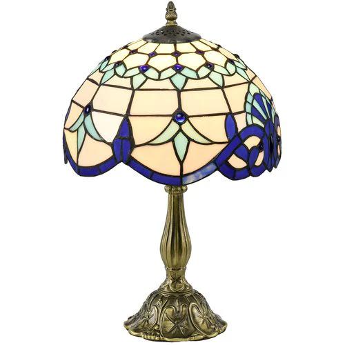HOMCOM HOMCOM Stained Glass Table Lamp, for Bedroom Bedside, Bulb not Included - Lamp