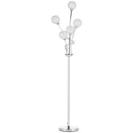 K9 Crystal Floor Lamp for Living Room, 5 Light Upright Standing Lamp, Silver - Lamp from HOMCOM