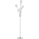 K9 Crystal Floor Lamp for Living Room, 5 Light Upright Standing Lamp, Silver - Lamp from HOMCOM
