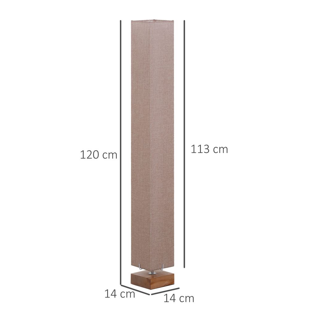 Linen Shade Tall Floor Lamp Beige - Lamp from HOMCOM
