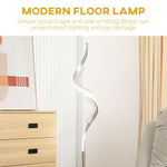 Spiral Floor Lamp for Living Room with 3 Adjustable Brightness, Silver HOMCOM - Lamp from HOMCOM