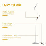 Spiral Floor Lamp for Living Room with 3 Adjustable Brightness, Silver HOMCOM - Lamp from HOMCOM