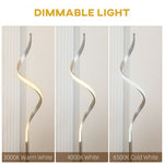 Spiral Floor Lamp for Living Room with 3 Adjustable Brightness, Silver HOMCOM - Lamp from HOMCOM