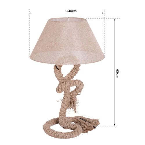 Table Lamp Indispensable Nautical Twisted Rope E27 Base Bedside Light - Lamp from HOMCOM