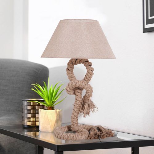 Table Lamp Indispensable Nautical Twisted Rope E27 Base Bedside Light - Lamp from HOMCOM