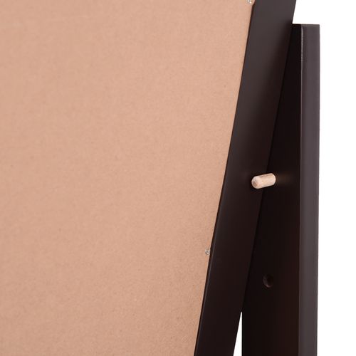 Freestanding Dressing Mirror 148x47cm Adjustable Angle Dark Brown Frame - Mirror from HOMCOM