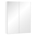 HOMCOM 60x75cm Mirror Cabinet Wall Mount Storage Organizer Door Adjustable - Mirror from HOMCOM