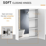 HOMCOM 60x75cm Mirror Cabinet Wall Mount Storage Organizer Door Adjustable - Mirror from HOMCOM