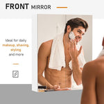 HOMCOM 60x75cm Mirror Cabinet Wall Mount Storage Organizer Door Adjustable - Mirror from HOMCOM