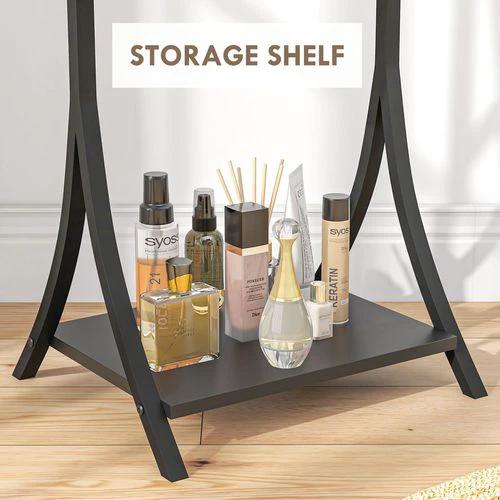 HOMCOM Freestanding Full Length Mirror Adjustable Full Body Mirror w/ Shelf by HOMCOM