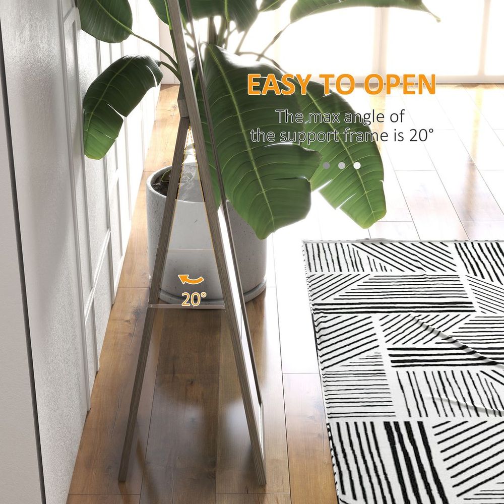 HOMCOM Full Length Mirror, Farmhouse Wall Mirror, Hanging & Freestanding - Mirror from HOMCOM