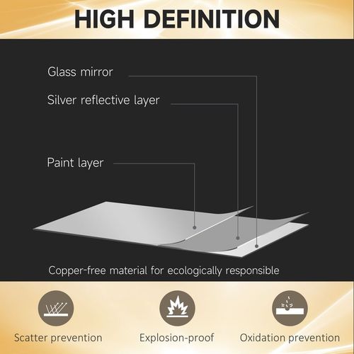 HOMCOM Full Length Wall Mirror with Dimming LED Lights, Smart Touch, 120 x 40cm - Mirror from HOMCOM