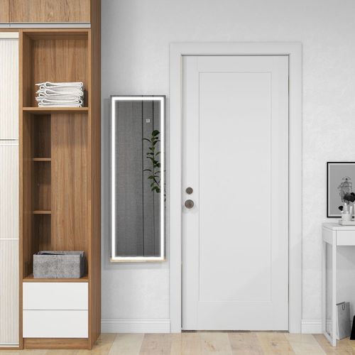 HOMCOM Full Length Wall Mirror with Dimming LED Lights, Smart Touch, 120 x 40cm - Mirror from HOMCOM