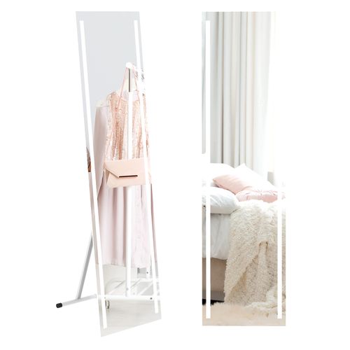HOMCOM LED Lighted Full Length Mirror Dimmable Full Size Body Mirror for Bedroom - Mirror from HOMCOM