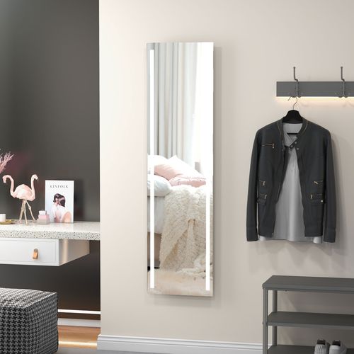 HOMCOM LED Lighted Full Length Mirror Dimmable Full Size Body Mirror for Bedroom - Mirror from HOMCOM