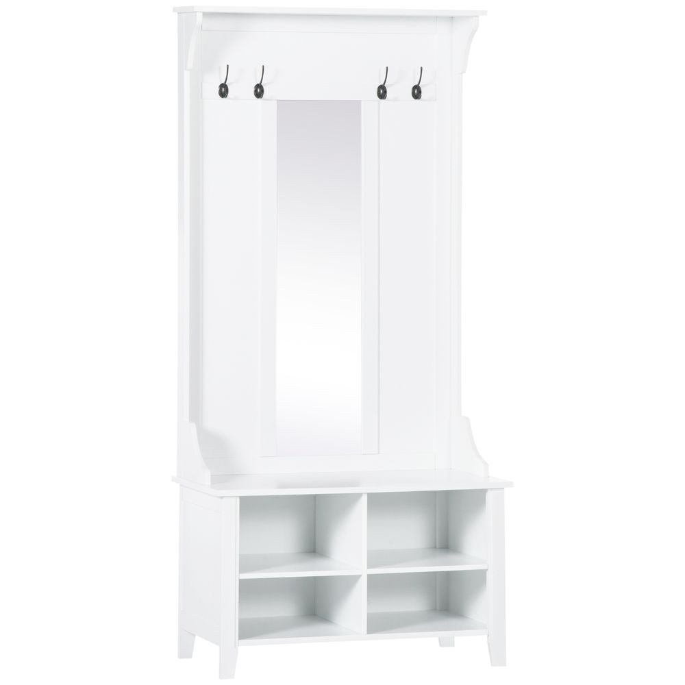Mirror Cabinet, 80Lx40Wx170H cm-White - Mirror from HOMCOM