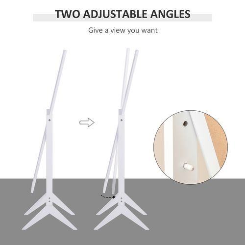 Tall Freestanding Dressing Mirror w/Adjustable Tilt White - Mirror from HOMCOM