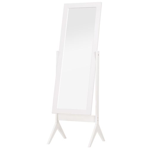 Tall Freestanding Dressing Mirror w/Adjustable Tilt White - Mirror from HOMCOM