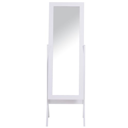 Tall Freestanding Dressing Mirror w/Adjustable Tilt White - Mirror from HOMCOM