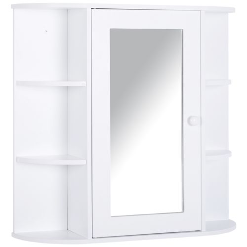 Wall Mounted Bathroom Cabinet w/ Mirror Single Door Storage Shelves HOMCOM - Mirror from HOMCOM