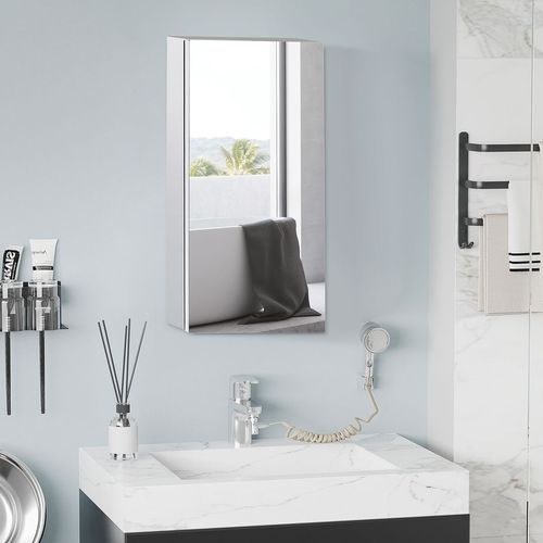 Wall-mounted mirror cabinet: contemporary design - Mirror from HOMCOM
