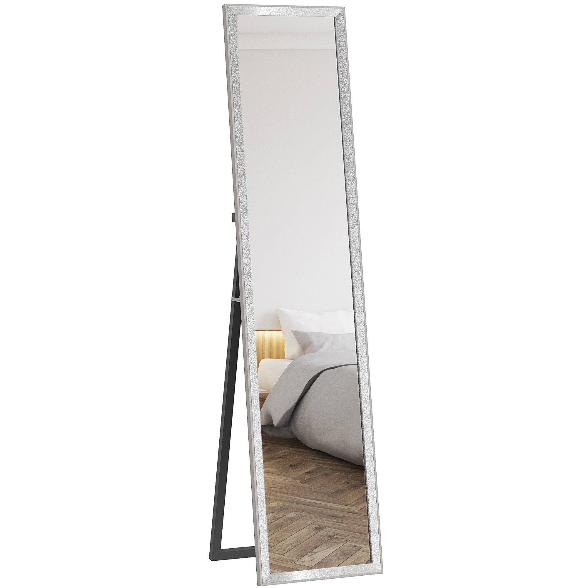 HOMCOM Floor Mirror Wall Mounted Leaning Standing Mirror 37 x 157cm - Mirror from HOMCOM