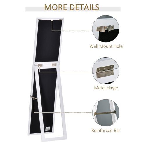 HOMCOM Full Length Mirror, Floor Standing or Wall-Mounted Long Mirror - Mirror from HOMCOM
