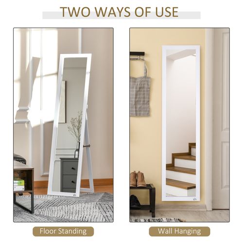 HOMCOM Full Length Mirror, Floor Standing or Wall-Mounted Long Mirror - Mirror from HOMCOM
