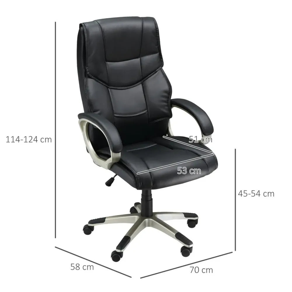 Executive Computer Office Desk Chair PU Leather Swivel Chairs High Back - Office Chair from HOMCOM